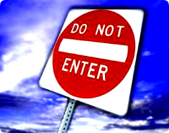 do not enter sign